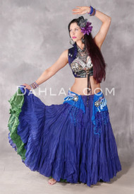 Cotton 25 Yard Tribal Skirt in Royal Blue