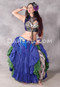 Royal Blue Over Green Tribal Essentials Skirt