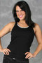 Twisted Rhinestone Trimmed Ribbed Cotton Tank Top image