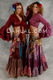 Wine Wrap Top with Ruffled Sleeve