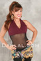 LUXOR Halter Neck Unitard w/Contrast Color Top by Off The Nile image