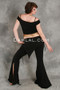 Flared Cotton Lycra Tribal Pant with Hip Wrap