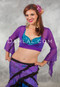 Purple Mesh Wrap Top For Belly Dance