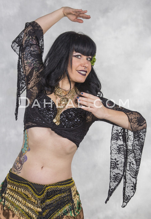lace wrap top for belly dance