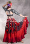 Tribal Fringe & Cowry Belt in Red and Black