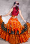 Tribal Fringe & Cowry Belt in Red and Orange