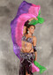 Tricolor Rectangular Silk Veil for Belly Dance