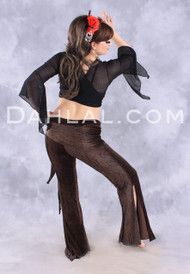Brown and Black Velvet Snakeskin
