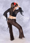 Brown and Black Velvet Snakeskin