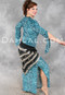 Turquoise Leopard Print Aziza Saidi Dress by Off The Nile