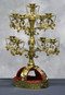 Gold Coin and Bead Candelabra