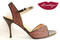 MONA Pink Lace & Black Patent Tango Shoe in Size 38, from LUNATANGO