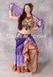 Dusty Orange, Lavender And Gold Sari Ruched Tribal Skirt
