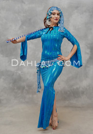 AZIZA Saidi Dress Ltd. Ed. in Holographic Stripes by Off The Nile