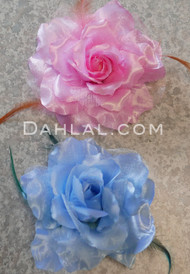 pink and blue hair flowers