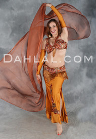 ENCHANTMENT in Copper, Red and Gold by Pharaonics of Egypt, Egyptian Belly Dance Costume