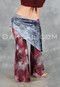 Tie-dye belly dance pants with attached hip wrap for tribal dance, troupes and dance practice.
