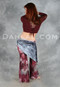 Tie-dye belly dance pants with attached hip wrap for tribal dance, troupes and dance practice.