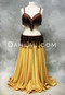 Lightweight Gold Satin Circle Skirt made in Egypt