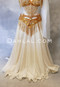 Gold Glitter on White Chiffon Skirt