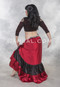 Red and Black Double Ruched Skirt