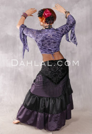 Back View of Rich Plum With Black