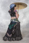 Thai Parasol Shown with Model in Costume