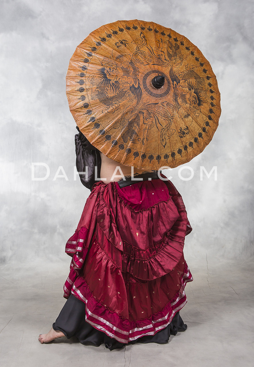 Bamboo And Saa Paper Parasols For Tribal Belly Dance