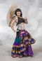 Model wearing a Ruched Tribal Skirt with Thai Paper Parasol