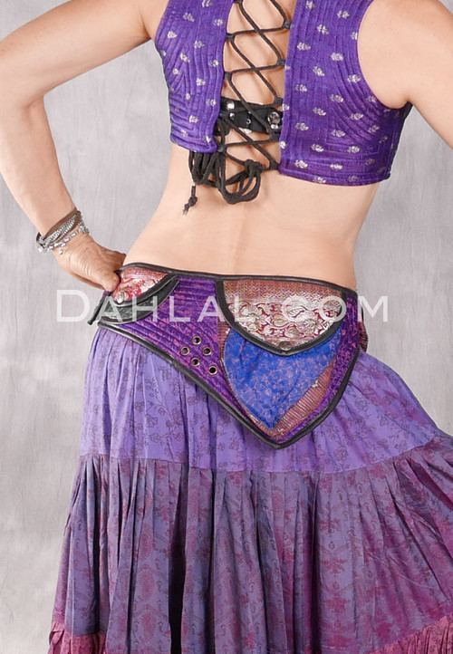 Purple Sari Pocket Belt