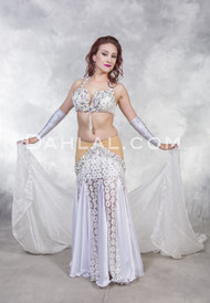 White Lace Belly Dance Costume