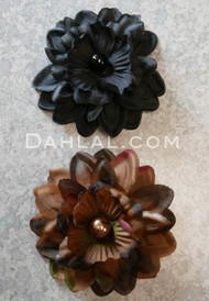 black and brown hair flowers