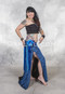 Side View with Royal Blue Slinky Skirt