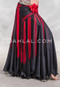 Black and Red Two Tone Diamond Crocheted Fringe Skirt