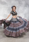 Showing Choli Top and Coordinating Tribal Tiered Skirt in Action