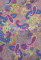 Yellow, Pink and Blue Paisley