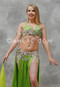 Lime green and lavender Egyptian bellydance costume