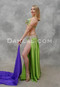 Lime green and lavender Egyptian bellydance costume