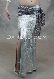 Silver Gilded Velvet Mermaid Skirt