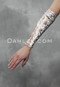 Taupe and Rose Gold Gilded velvet sleeves for belly dance
