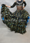 peacock printed tribal belly dance skirt