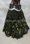 black peacock tribal skirt