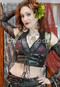 Twilight Tales Silk Brocade Vest with Faux Leather Trimmed Choli