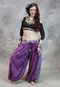 Full Length Front View of Magenta Cotton Printed Maharani Bloomers