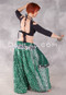 EARTHLY ESSENCE- Deep Green Printed Cotton Maharani Harem Pants