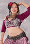 Wine and Silver Tribal Halter Top