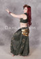Side view of forest green harem pants from Dahlal Internationale