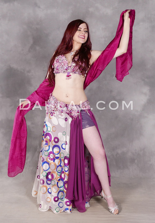 Model in Endless Love belly dance costume from Dahlal Internationale