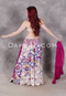 Back view of Endless Love belly dance skirt's captivating patterns