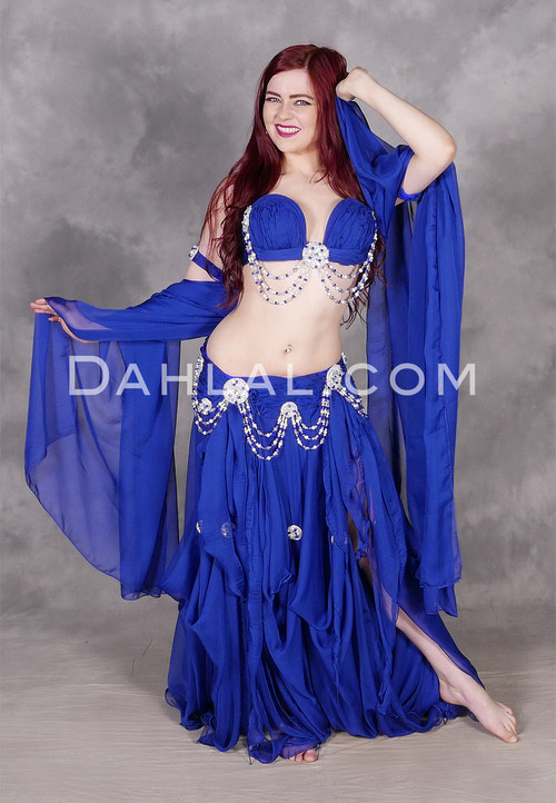 All That Glitters Royal Blue Egyptian Beaded Costume